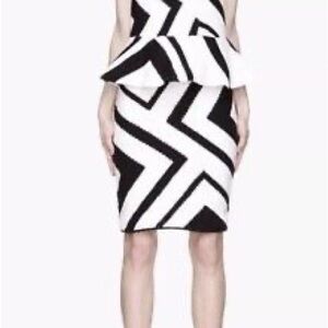 Black and White Zigzag Dress